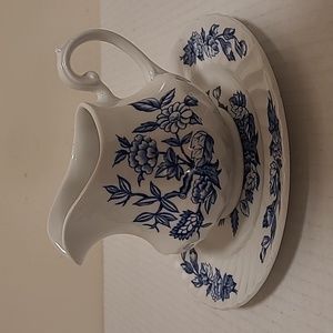 Vintage Royal Wessex England Creamer with Underplate